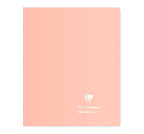 Cahier piqué KOVERBOOK couverture polypro pastel 96p 17 x 22 cm